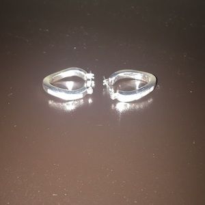Silver smaller studded hoops